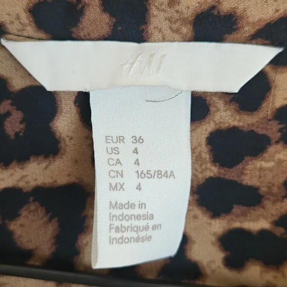 Leopard Print Button-Down Shirt - Picture 7 of 8